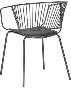 Sæt med 2 spisebordsstole RIGBY Metal Sort