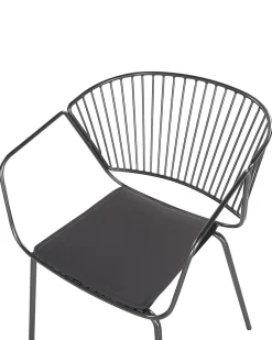 Sæt med 2 spisebordsstole RIGBY Metal Sort
