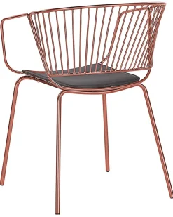 Sæt med 2 spisebordsstole RIGBY Metal Kobber