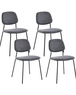 Sæt med 4 spisebordsstole RILEY Grå