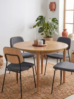 Sæt med 4 spisebordsstole RILEY Grå