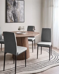 Sæt med 4 spisebordsstole RINER Grå
