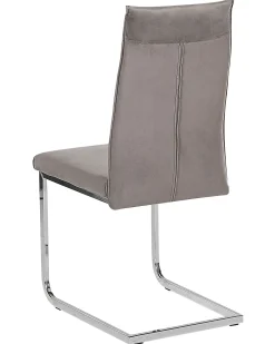 Sæt med 2 spisebordsstole ROCKFORD Velour Grå