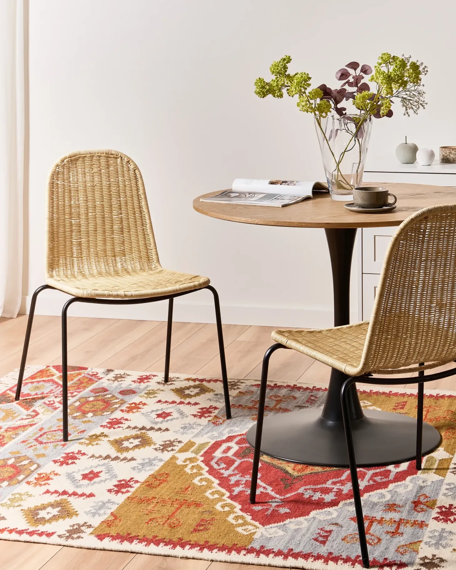 Sæt med 2 spisebordsstole ROXTON Rattan Naturlig