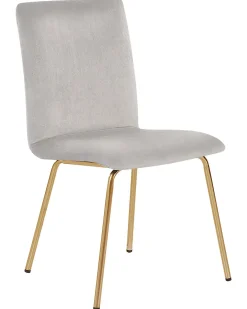 Sæt med 2 spisebordsstole RUBIO Velour Grå