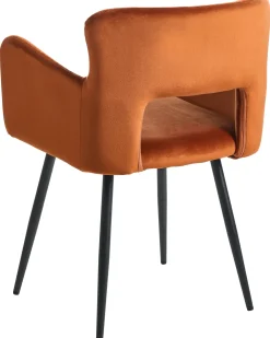 Sæt med 2 spisebordsstole SANILAC Velour Orange
