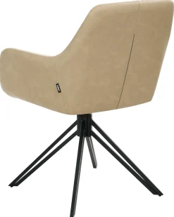 Sæt med 2 spisebordsstole SANSARC Kunstlæder Beige
