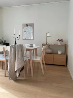 Sæt med 2 spisebordsstole SANTOS Hvid