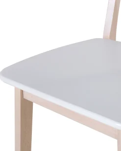 Sæt med 2 spisebordsstole SANTOS Hvid