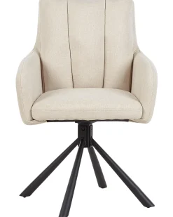 Sæt med 2 spisebordsstole SARDOAL Lys Beige
