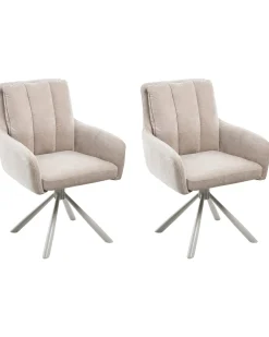 Sæt med 2 spisebordsstole SARDOAL Beige