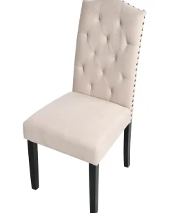 Sæt med 2 spisebordsstole SHIRLEY Lys Beige