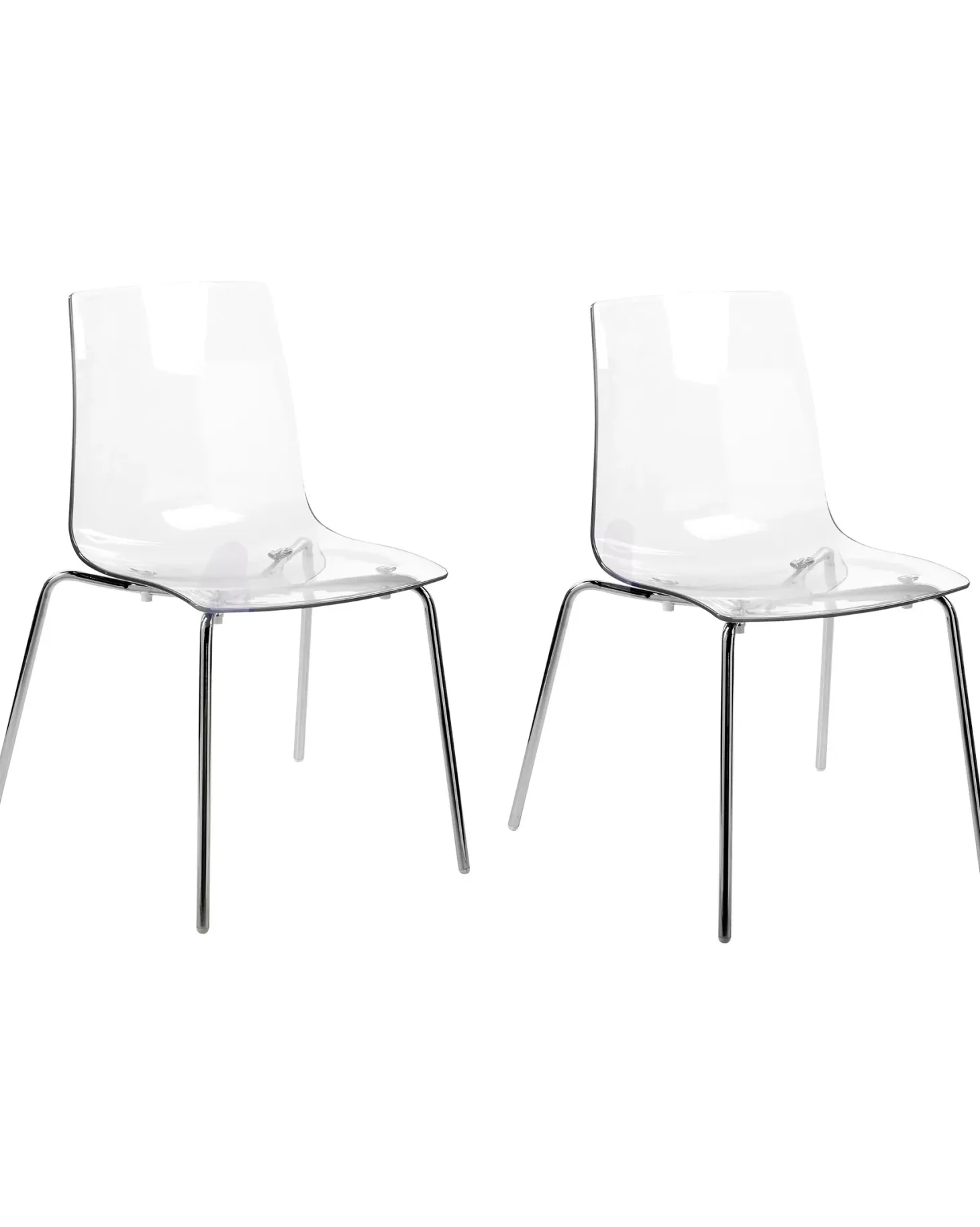 Sæt med 2 spisebordsstole SILERTON Transparent