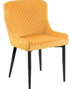 Sæt med 2 spisebordsstole SOLANO Velour Gul