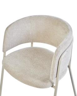 Sæt med 2 spisebordsstole SPRINGER Chenille Lys Beige