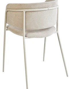 Sæt med 2 spisebordsstole SPRINGER Chenille Lys Beige