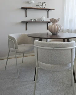 Sæt med 2 spisebordsstole SPRINGER Chenille Lys Beige