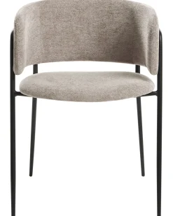 Sæt med 2 spisebordsstole SPRINGER Chenille Brungrå