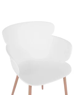 Sæt med 2 spisebordsstole SUMKLEY Hvid