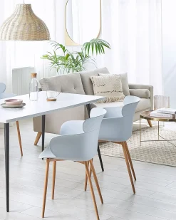 Sæt med 2 spisebordsstole SUMKLEY Lysegrå