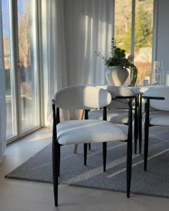 Sæt med 2 spisebordsstole TANEVIK Cremehvid