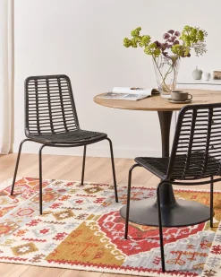 Sæt med 2 spisebordsstole TAOS Rattan Sort