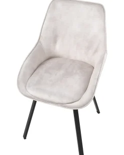 Sæt med 2 spisebordsstole TERLTON Velour Lys Beige