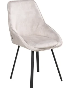 Sæt med 2 spisebordsstole TERLTON Velour Lys Beige