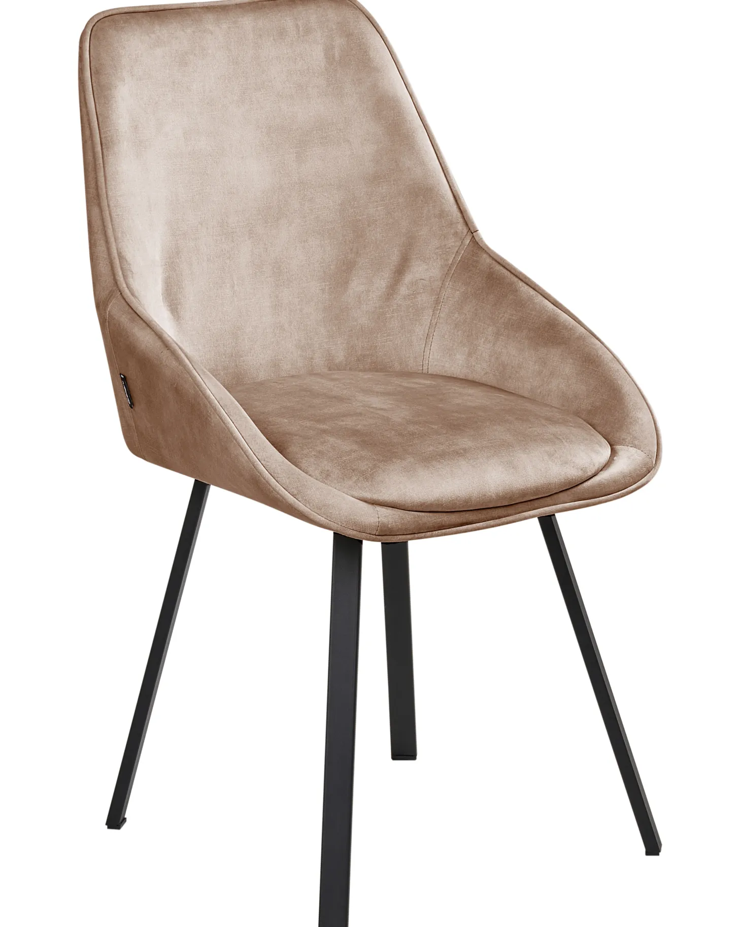 Sæt med 2 spisebordsstole TERLTON Velour Beige