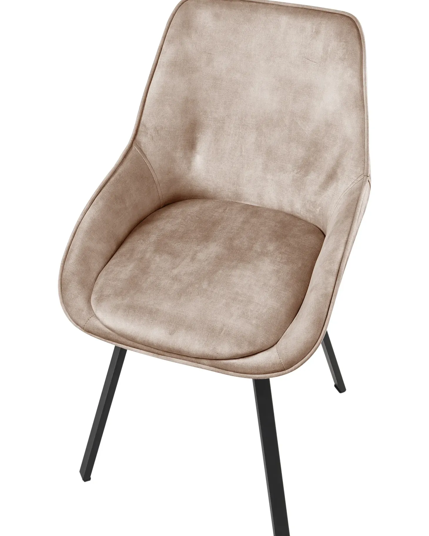 Sæt med 2 spisebordsstole TERLTON Velour Beige