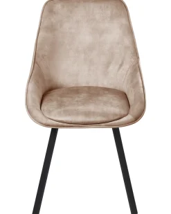 Sæt med 2 spisebordsstole TERLTON Velour Beige