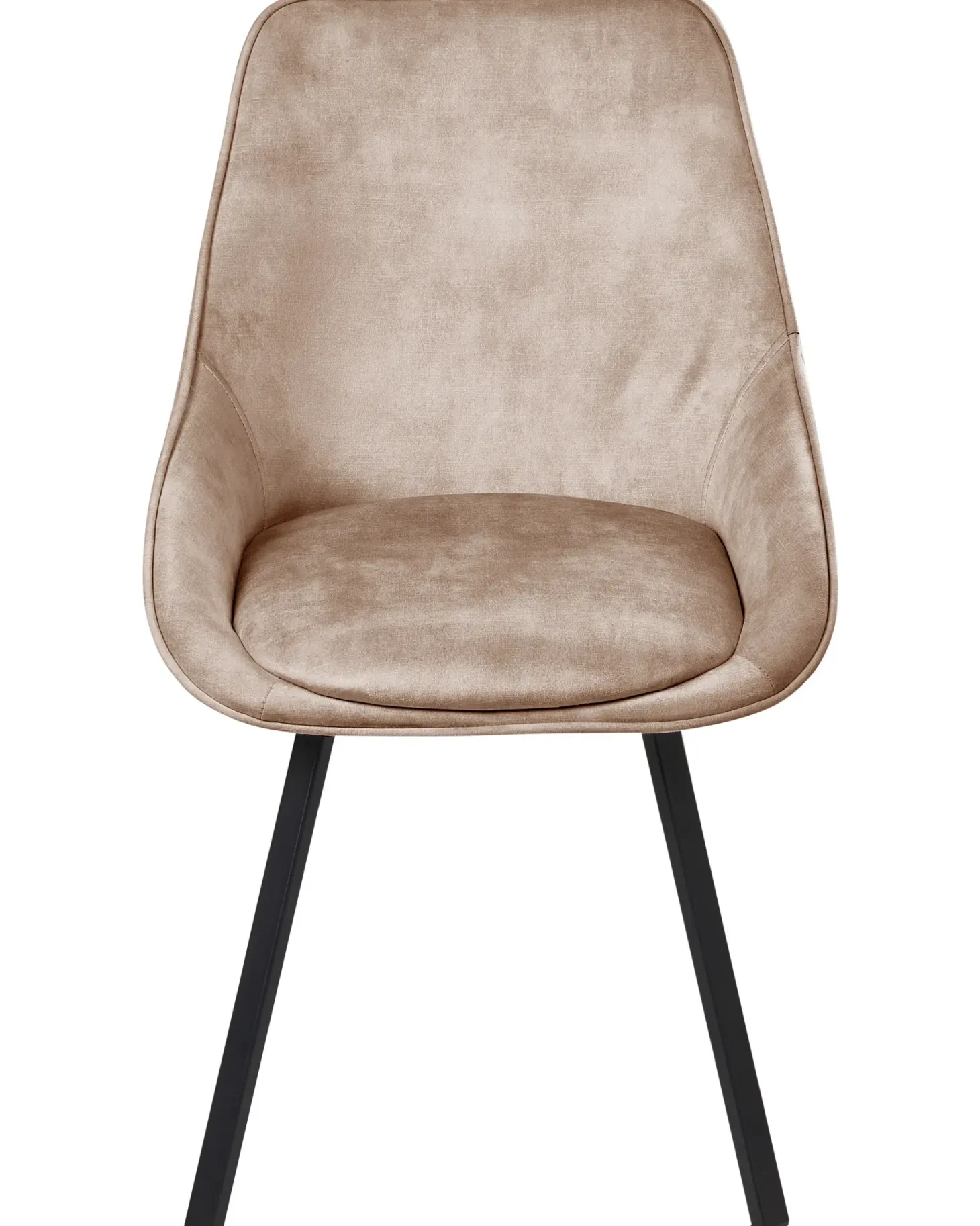 Sæt med 2 spisebordsstole TERLTON Velour Beige