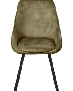 Sæt med 2 spisebordsstole TERLTON Velour Grøn