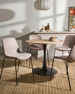 Sæt med 4 spisebordsstole TILLER Beige