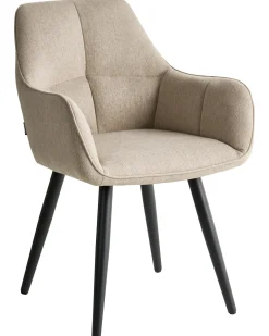 Sæt med 2 spisebordsstole TIRANO Kunstlinned Beige