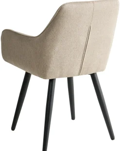 Sæt med 2 spisebordsstole TIRANO Kunstlinned Beige