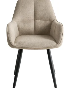Sæt med 2 spisebordsstole TIRANO Kunstlinned Beige