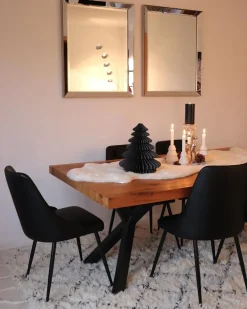 Sæt med 2 spisebordsstole VALERIE Kunstlæder Sort
