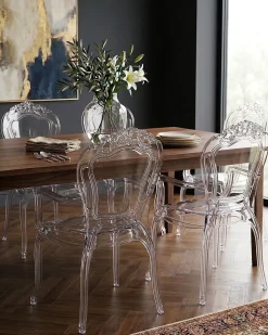 Sæt med 2 spisebordsstole VERMONT Transparent