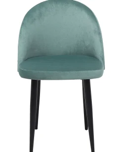 Sæt med 2 spisebordsstole VISALIA Velour Mintgrøn