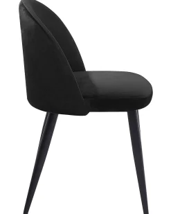 Sæt med 2 spisebordsstole VISALIA Velour Sort
