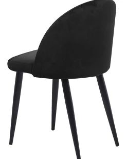 Sæt med 2 spisebordsstole VISALIA Velour Sort