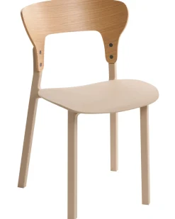 Sæt med 2 spisebordsstole WALDEN Lys Beige