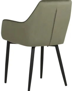Sæt med 2 spisebordsstole WELLSTON Velour Olivengrøn