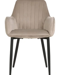 Sæt med 2 spisebordsstole WELLSTON Velour Brungrå