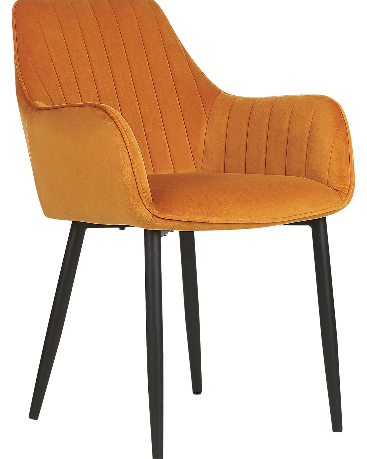 Sæt med 2 spisebordsstole WELLSTON Velour Orange