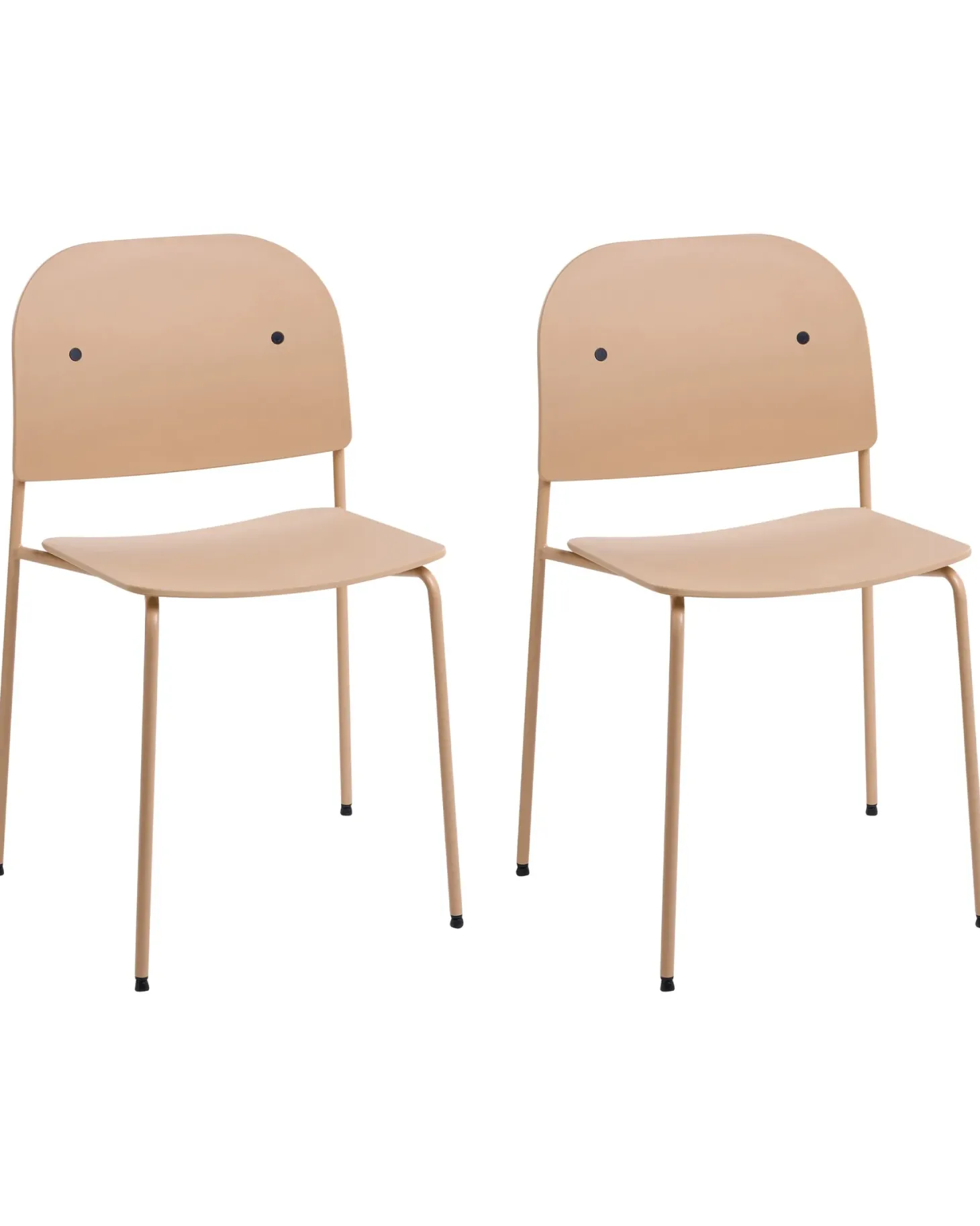 Sæt med 2 spisebordsstole WINDUST Metal Beige