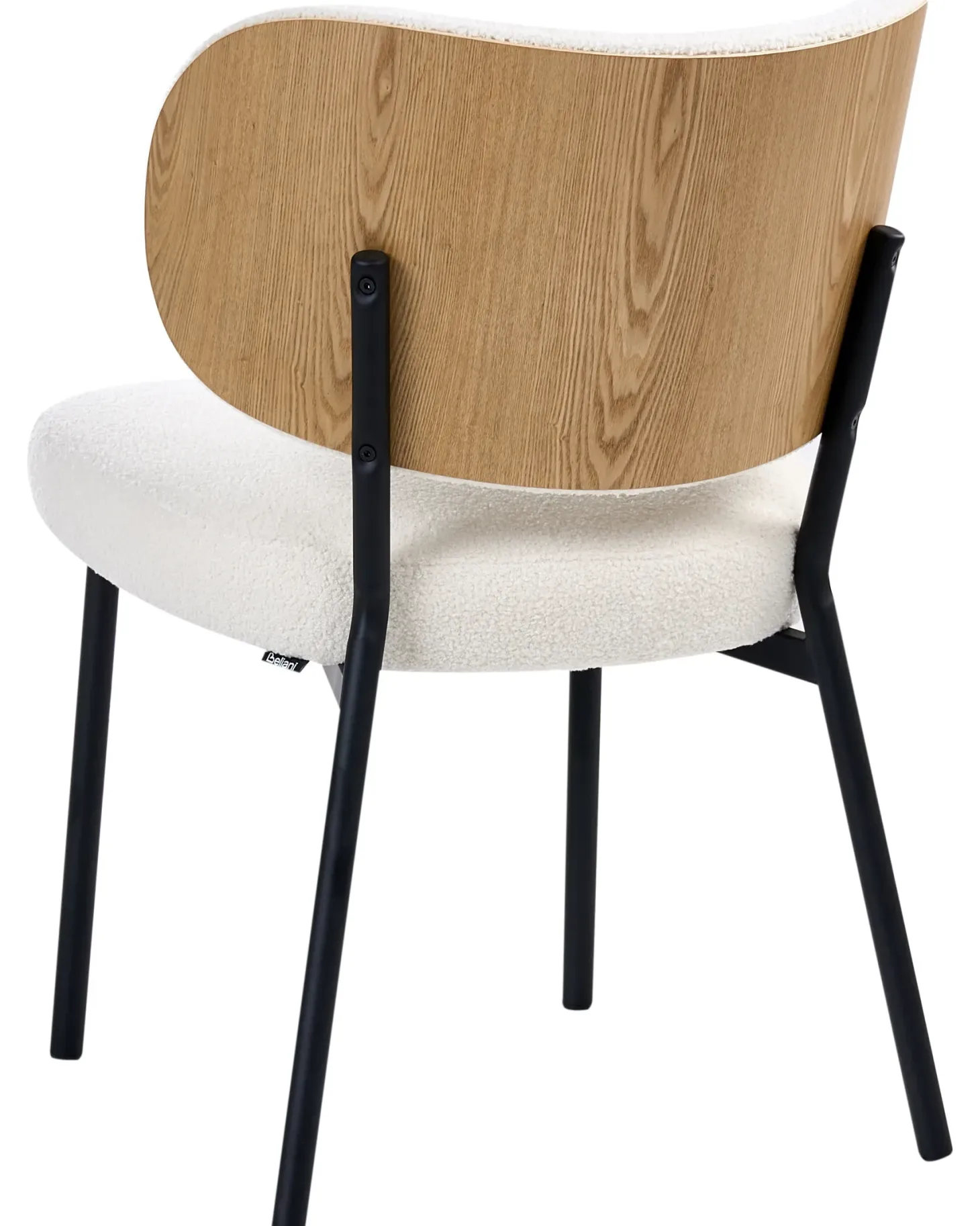 Sæt med 2 spisebordsstole WONDER Boucle Cremehvid