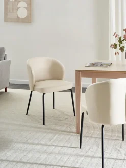 Sæt med 2 spisebordsstole ZANA Kunstlæder Lys Beige