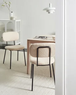 Sæt med 2 stole ADAIR Boucle Beige